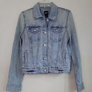 Gap Denim Jacket Men's Medium Distressed Light wash‎